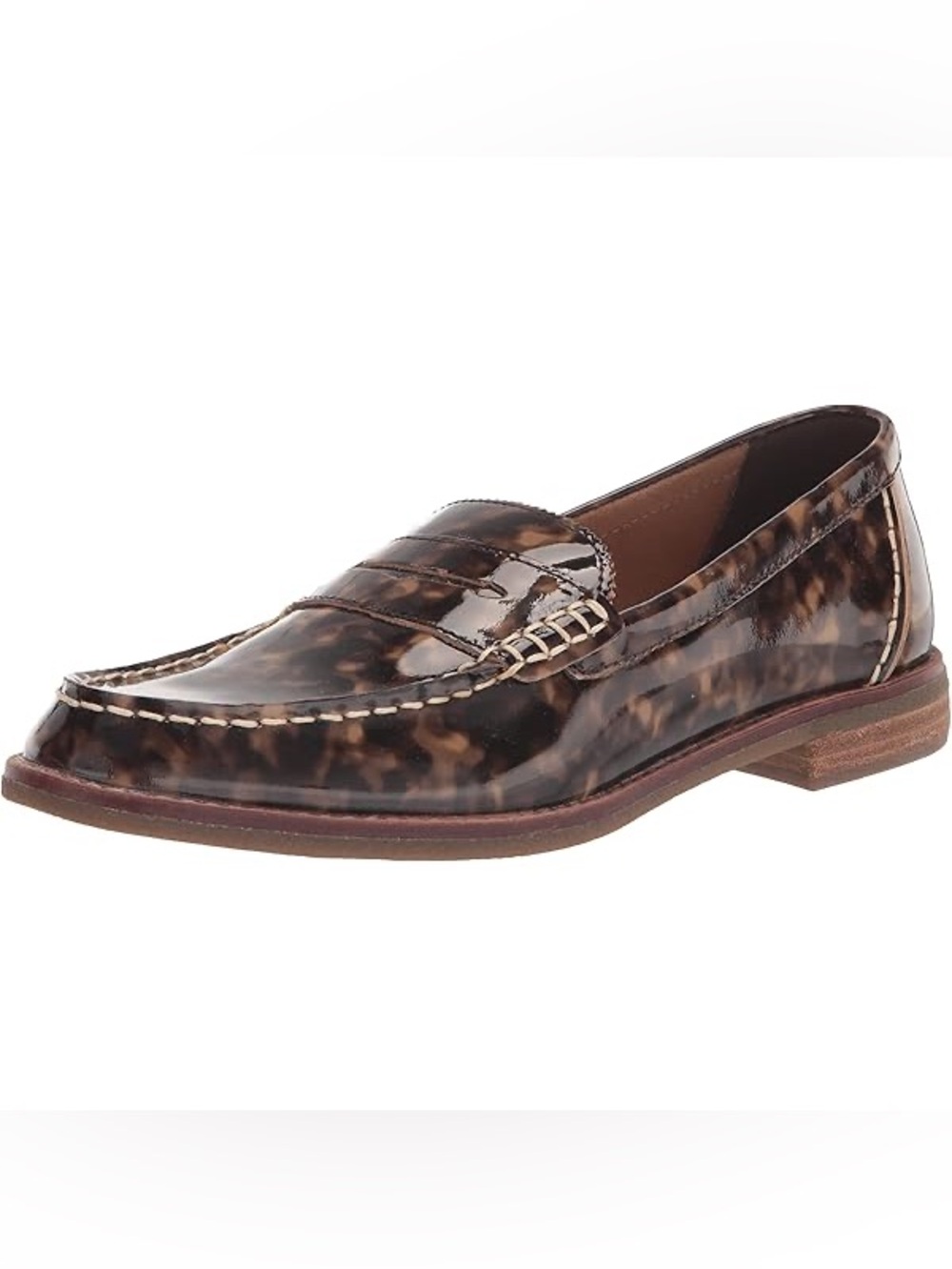 Women’s SPERRY Seaport tortoise patent leather penny loafer- Size 12